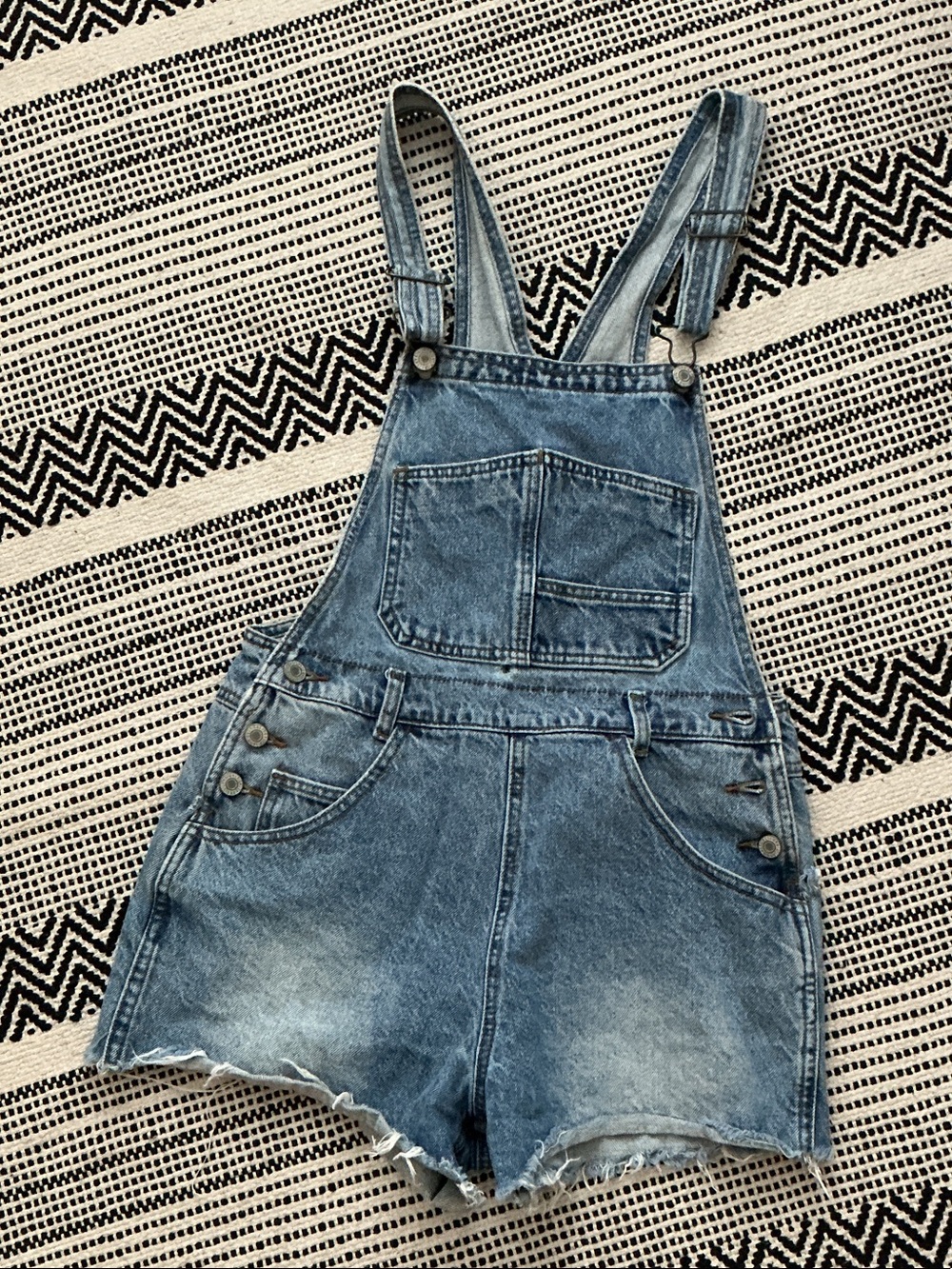 Brandy Melville (J. Galt) Blue Denim Short Overalls